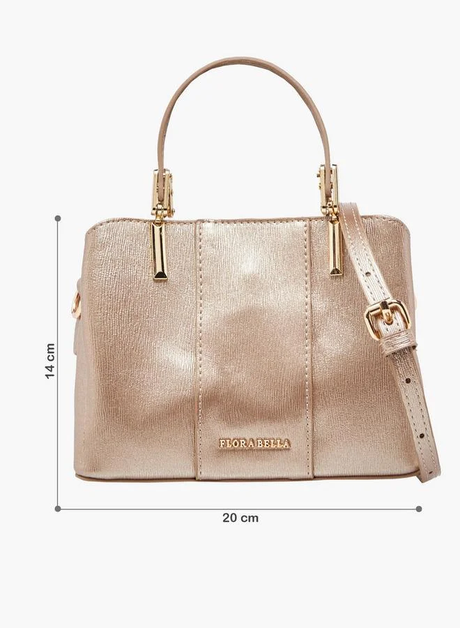 Flora Bella By Shoexpress GOLD Textured Tote Bag With Detachable Strap Ramadan Collection for Women | Best Price UAE